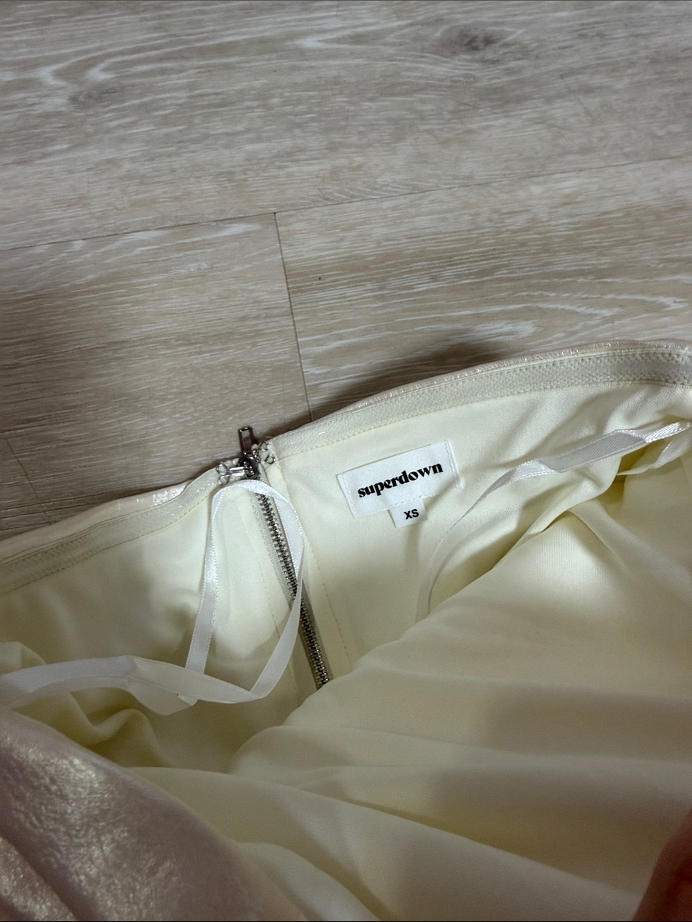 Superdown White Metallic Mini Dress - Picture 2 of 2